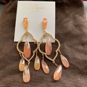 Kate Spade lantern gems chandelier earrings NWT